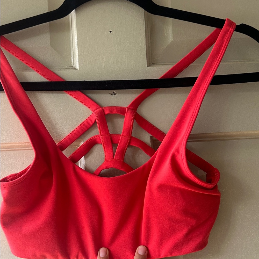 Vuori Red Strappy Back Sports Bralette